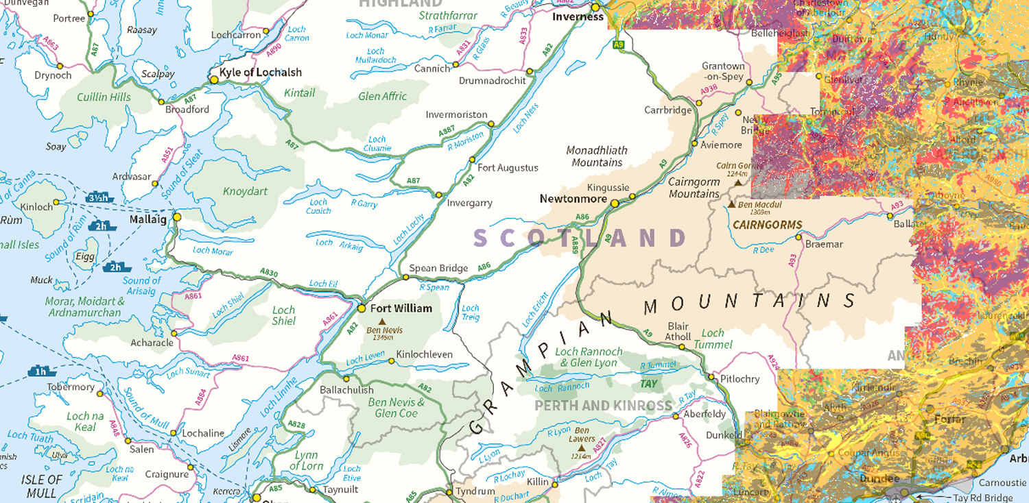 Soil map of Scotland (partial cover)